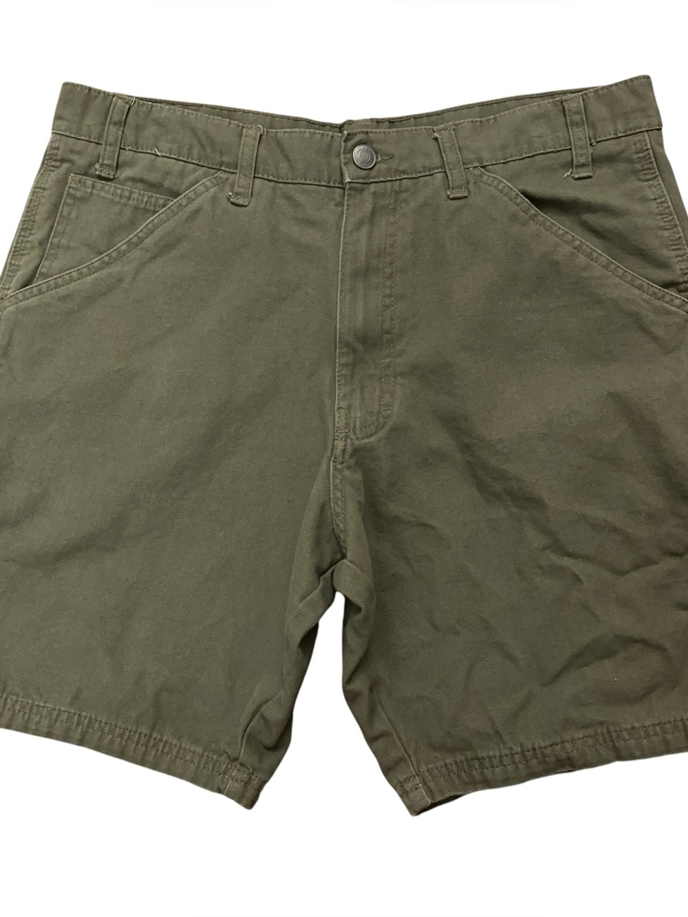 Katin Chino Shorts Mens Size 32 Carpenter Utility 8" Inseam Army Green